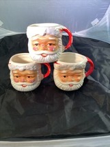 Vintage Brinns Ceramic Winking Santa Claus Set Of 4 TX-747 Christmas Retro - £46.46 GBP