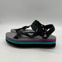 Skechers Yoga Foam 41042 Womens Black Hook &amp; Loop Strappy Sandals Size 8 - $34.64