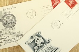 Vintage Postal History FDC C38 1948 Golden Anniversary Greater New York ... - $8.96