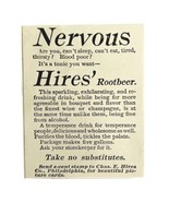 Hires Root Beer Soda Pop 1894 Advertisement Victorian Nervousness ADBN1mm - $19.99