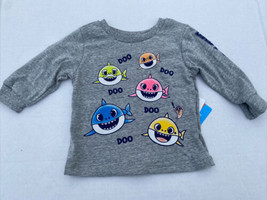 Baby Shark Toddler Boys Tee Shirt Gray - $9.98