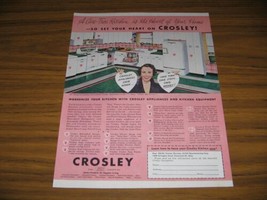 1953 Print Ad Crosley Appliances &amp; Kitchen Equipment Cincinnati,Ohio - £7.39 GBP