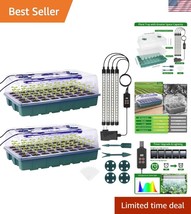 80 Cells Seed Starter Tray Kit with Grow Light &amp; Intelligent Controller ... - $868.71 MXN