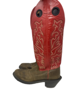Old Wept Men&#39;s Red/Brown Cowboy Boots 10D - $143.36 CAD