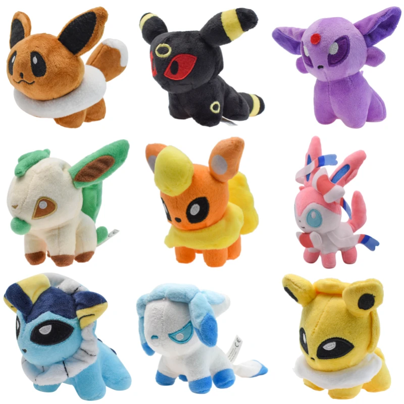 Kawaii Pokemon Eevee Umbreon Espeon Leafeon Sylveon Plush Toys Cute Anime - £10.60 GBP+