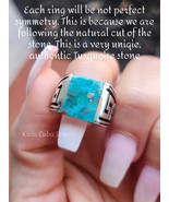 Bold Sterling Silver Turquiose ring,  Statement - 925 - December Birthst... - $1,545.82 MXN