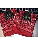 2 PC Foulard Red 100% Polyester Bandana / Scarf 20 inch - $180.38 MXN