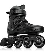 JEUWITH Inline Skates for Women Men Black Size Mens 9.5 Womens 10.5 - $61.74