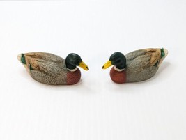 A Pair Of VTG Castagna Mallard Ducks Figurine Vintage 80s 1988 Made In Italy - £23.23 GBP
