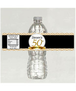  Personalized 50th Birthday Water Bottle Labels - Digital File - £3.16 GBP