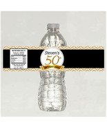  Personalized 50th Birthday Water Bottle Labels - Digital File - $5.45 CAD
