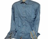 Robert Graham X Shirt Men&#39;s Large Blue Striped Stripes Knowledge Wisdom ... - $17.70