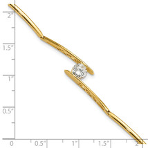 Kelly Waters Gold-plated CZ Solitaire Bracelet KW454 - $58.50