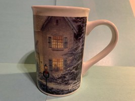 Vintage 1991 Thomas Kinkade "Evening Carolers" Tall Ceramic Mug - $11.99