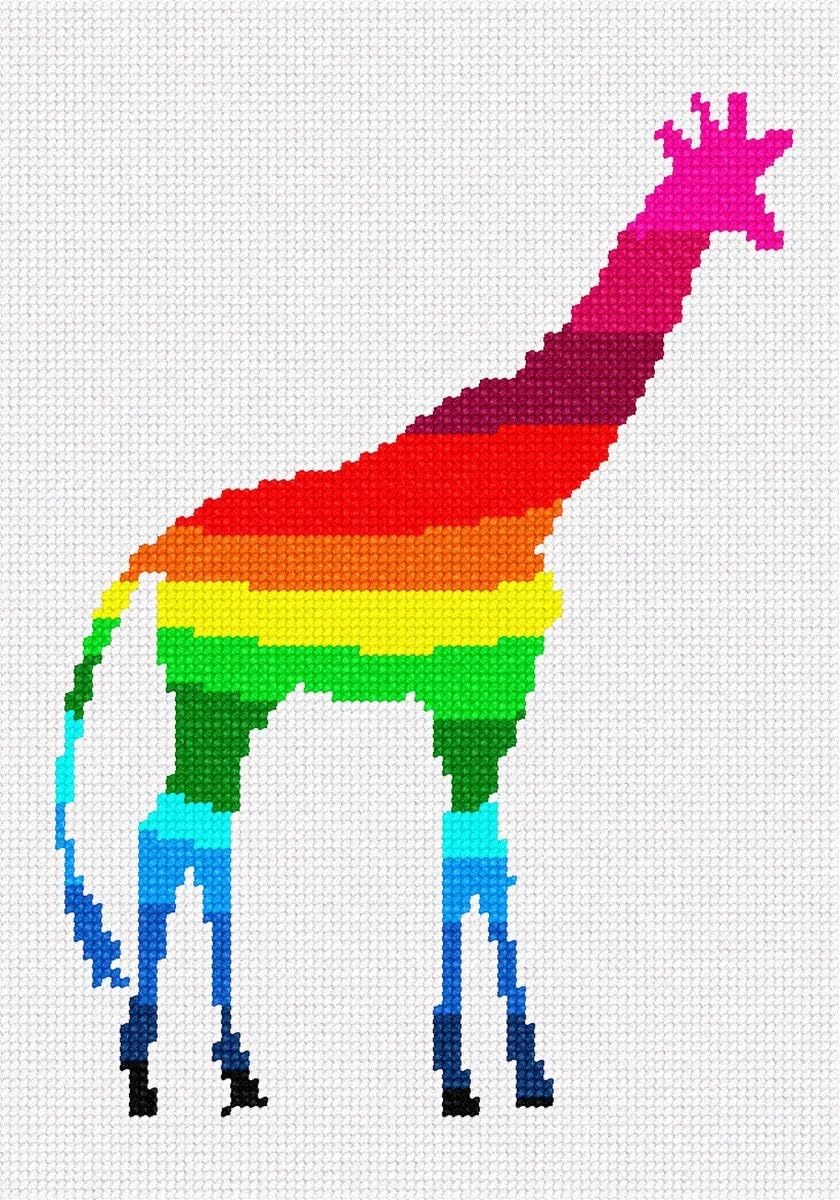 Pepita Needlepoint Canvas: Giraffe Palette Silhouette, 7&quot; x 10&quot; - $50.00+