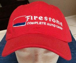 NEW Firestone Complete Auto Care Adjustable Strap Buckle Red Hat Cap Car... - £11.34 GBP