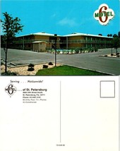 Florida St. Petersburg Motel 6 Swimming Pool Blue Skies Vintage Postcard - $9.40