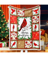 Cardinal Red Celebrates Christmas Christmas Gift Fleece Sherpa Blanket - $20.00