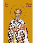 Orthodox icon of Saint Sylvester, the Pope of Rome - £157.27 GBP - £393.17 GBP