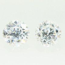 Round Shape Diamond Matching Pair White Loose Natural Enhanced Real SI2 0.60 TCW - £412.98 GBP