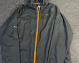 Nike Storm Fit Black Full Zip Orange Trim Size XL X-Large Hooded Windbre... - $29.64