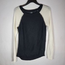 DKNY long sleeve Pull On cardigan sweater Petite Size PM White black Gently Use - £9.87 GBP