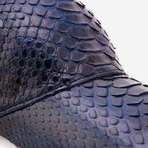 Boss Navy Blue Python Leather Cap image 3