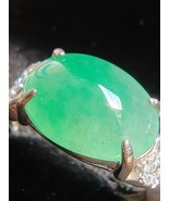 Icy Ice Fruit Green 100% Natural Burma Jadeite Jade Ring # Type A Jadeite # - €851,06 EUR