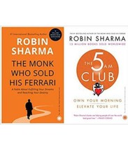Robin Sharma 2 Books Set: The Monk Who Sold His Ferrari + 5 AM Club (English) - £13.20 GBP