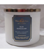 White Barn Bath &amp; Body Works 3-wick Candle BLUE BUNGALOW w/ essential oils - $41.10