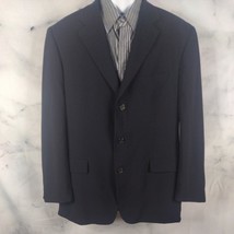 Hugo Boss Men&#39;s Size 44R  Blazer 3-Button Black Wool Solid - $34.43