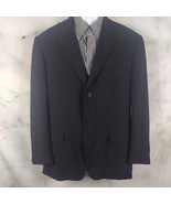 Hugo Boss Men&#39;s Size 44R  Blazer 3-Button Black Wool Solid - $34.43