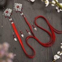 Set of 2 Retro traditional hanfu hair accessories, tassels with flowing ... - £11.34 GBP