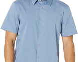 Calvin Klein Men&#39;s Classic-Fit Stretch Solid Short Sleeve Shirt Infinity... - $24.97
