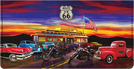 Route 66 Leather Checkbook Cover - £18.12 GBP