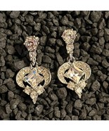 Vintage Albion Clear Rhinestone Clip-on Drop Earrings - $535.15 MXN
