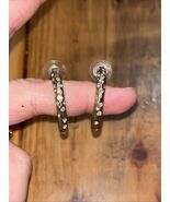 huggie hoop earrings with cubic zirconia accents - $22.76