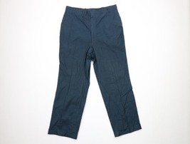 Vintage 40s Mens Size 32x27 Distressed Wool Cuffed Pants Trousers Blue USA - $98.95