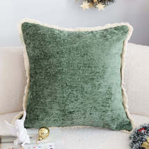 SOGA 2X 45cm Emerald Green Pillow Covers with Fringed Edge for Sofa and Bed - €53,50 EUR