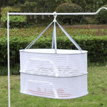 50 x 70cm  Foldable Drying Fishing Vegetables Fish Net Hanging Clothes Drying St - £6.31 GBP