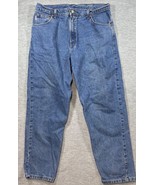 Carhartt Mens Blue Denim Jeans Size 38x30 Relaxed Fit Straight Leg Actua... - $193.76 MXN