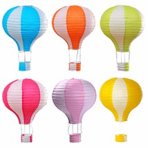 12 Inch Hanging Hot Air Balloon Paper Lanterns Set Decoration Birthday W... - $28.99