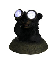 Scratch &amp; Dent Adorable Solar Eyes Binoculars Black Bear LED Accent Ligh... - £16.89 GBP