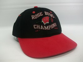 Wisconsin Badgers Rose Bowl Champions 2000 Hat Red Black Snapback Baseball Cap - £19.60 GBP