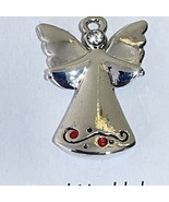 GANZ Vintage Pendant Blessings At Christmas Angel Clear Stone Etched Hea... - £6.23 GBP