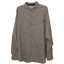 Columbia Khaki Omni Shade PFG Fishing Shirt Mens XXL 2XL - £12.58 GBP
