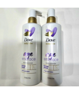 2 Pack Dove Body Love Age Embrace Body Cleanser Peptide Serum 17.5oz - £27.13 GBP
