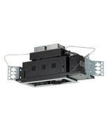 Jesco Lighting Double Gimbal 2 Light Linear Black Interior with Silver Trim - $103.00