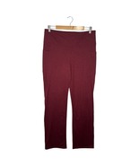 J Jill Pants Womens M Fit Performance Bootcut High Rise Side Pockets Maroon - $23.75