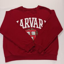 Awake Harvard University Crimson Women’s Red Graphic Sweatshirt Size Large image 13